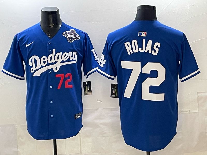 Men 2025 Los Angeles Dodgers #72 Rojas Blue Game Nike MLB Jersey style 006->los angeles dodgers->MLB Jersey